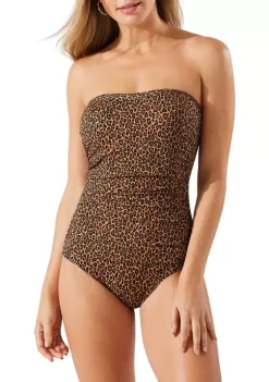 Tommy Bahama® Women's Pearl Solid Shirred Swim Bandeau One Piece -Tommy Bahama® Shop Belk 1016