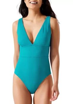 Tommy Bahama® Palm Modern Over The Shoulder V-Neck One Piece Swimsuit -Tommy Bahama® Shop Belk 1107