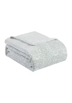 Tommy Bahama Starfish Geo Blue Plush Blanket