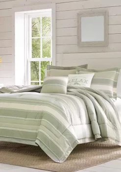 Tommy Bahama Serenity 5-Piece Striped Cotton Comforter Set