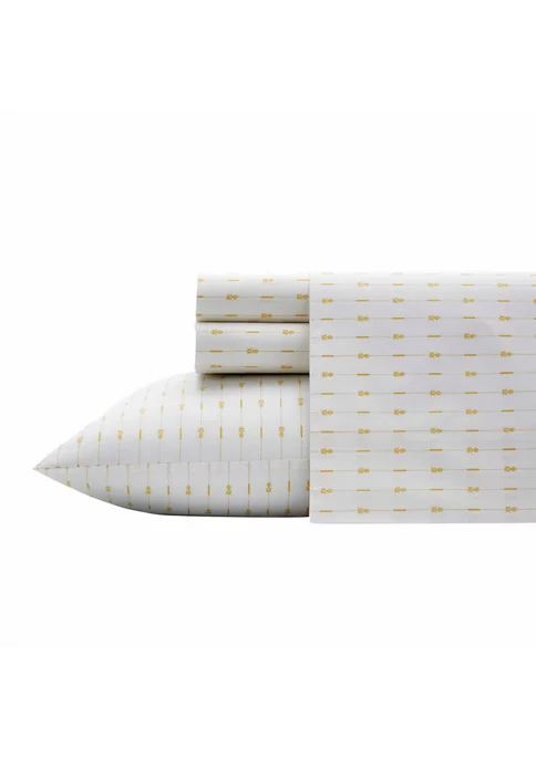 Tommy Bahama Pineapple Pinstripe 4-Piece Cotton Sheet Set 7 Tommy Bahama Pineapple Pinstripe 4-Piece Cotton Sheet Set - Image 5