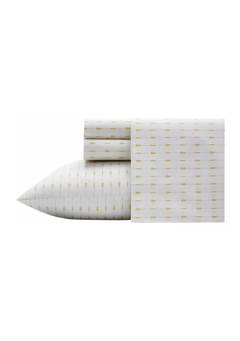 Tommy Bahama Pineapple Pinstripe 4-Piece Cotton Sheet Set 8 Tommy Bahama Pineapple Pinstripe 4-Piece Cotton Sheet Set - Image 6