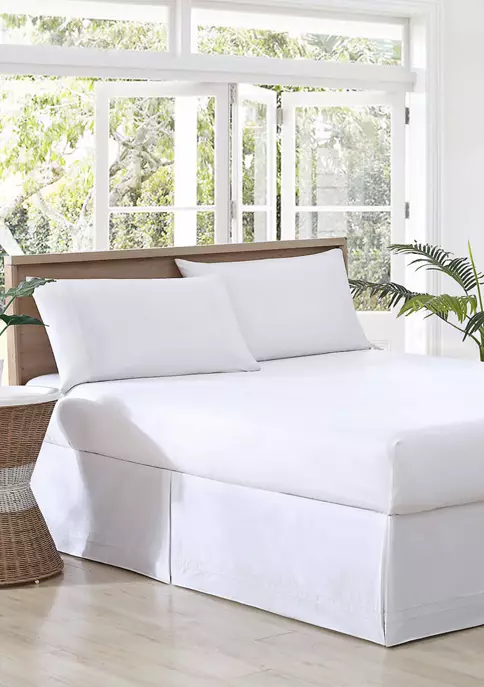 Tommy Bahama Solid 100% Cotton T210 Sateen Tailored Bedskirt 3 Tommy Bahama Solid 100% Cotton T210 Sateen Tailored Bedskirt