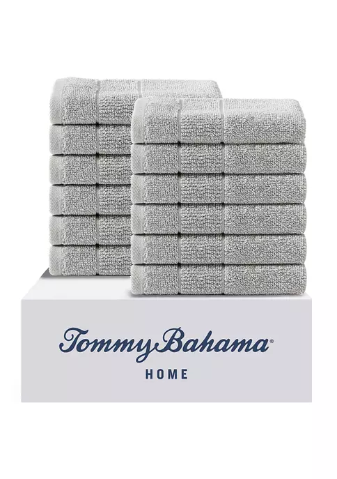 Tommy Bahama Island Retreat 100% Cotton Terry 12 Piece Wash Towel Set 7 Tommy Bahama Island Retreat 100% Cotton Terry 12 Piece Wash Towel Set - Image 5