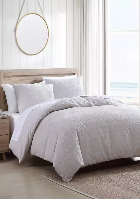 Tommy Bahama Textured Waffle 3-Piece Cotton Duvet Set 4 Tommy Bahama Textured Waffle 3-Piece Cotton Duvet Set - Image 2