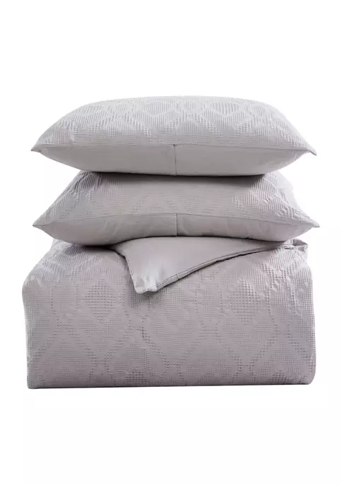 Tommy Bahama Textured Waffle 3-Piece Cotton Duvet Set 7 Tommy Bahama Textured Waffle 3-Piece Cotton Duvet Set - Image 5