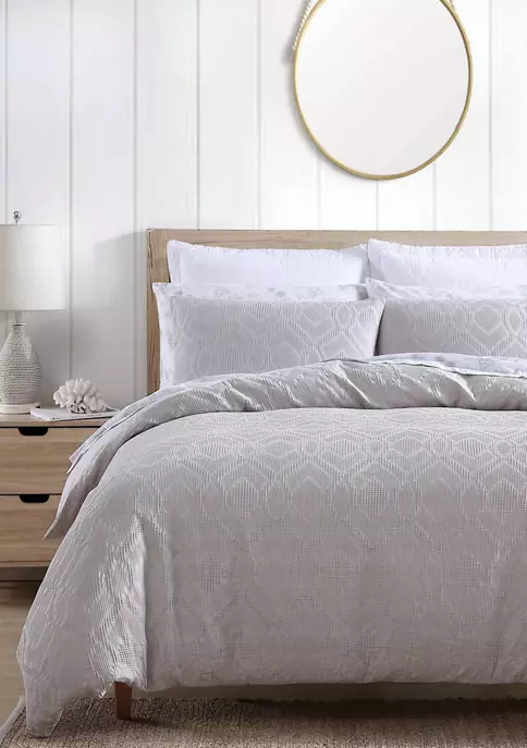 Tommy Bahama Textured Waffle 3-Piece Cotton Duvet Set 8 Tommy Bahama Textured Waffle 3-Piece Cotton Duvet Set - Image 6