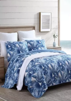 Tommy Bahama Royal Palm 3-Piece Floral Cotton Quilt Set