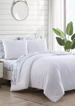 Tommy Bahama Textured Waffle Cotton Comforter Set