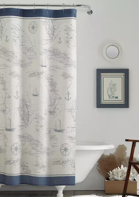 Tommy Bahama® Caribbean Sea Shower Curtain 3 Tommy Bahama® Caribbean Sea Shower Curtain