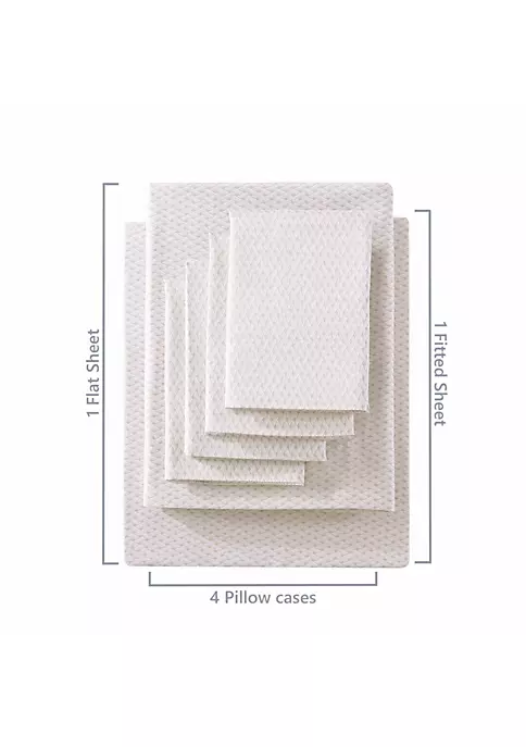 Tommy Bahama Island Wicker Cotton Blend T1000 Sateen- 6 Piece- Sheet Set 5 Tommy Bahama Island Wicker Cotton Blend T1000 Sateen- 6 Piece- Sheet Set - Image 3