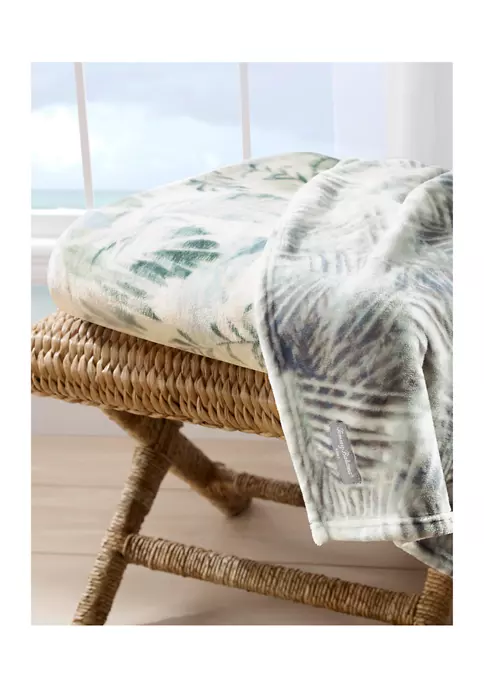 Tommy Bahama® Wallpaper Leaves Throw Blanket 4 Tommy Bahama® Wallpaper Leaves Throw Blanket - Image 2
