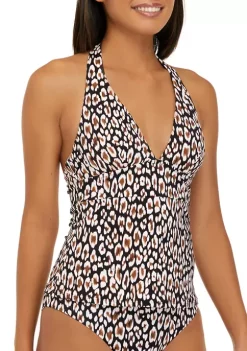 Tommy Bahama® Palm Modern Safari Cat Halter Swim Tankini